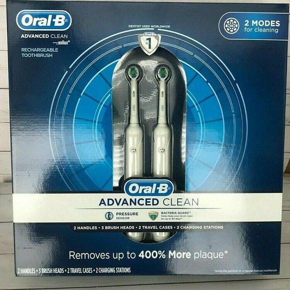 Oral-B Advanced Clean Electric Toothbrushes (2) - Picture 1 of 7